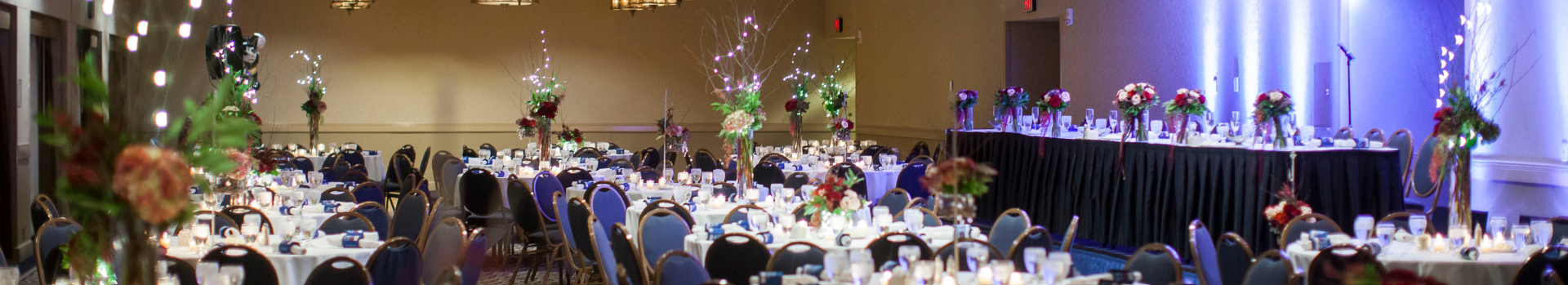 Image of ballroom set up for an event
