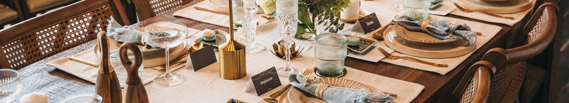 Image of table setting for a wedding